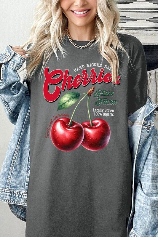 Farm Fresh Cherries Graphic Plus Heavyweight Tee