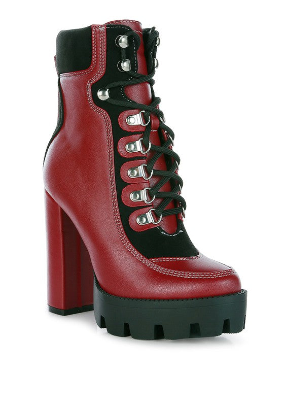 YETI HIGH HEEL LACE-UP BIKER BOOT - Brenlee The  Boutique 