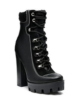 YETI HIGH HEEL LACE-UP BIKER BOOT - Brenlee The  Boutique 