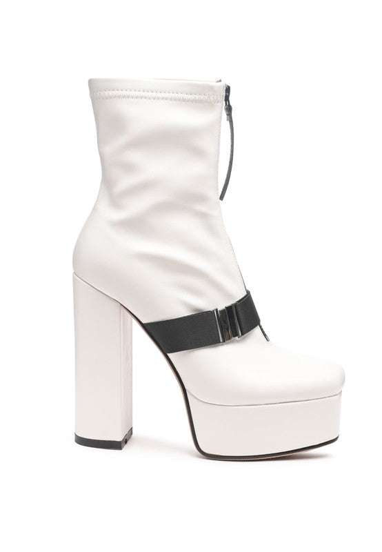 BOOMER CHUNKY HIGH BLOCK HEEL BOOTS - Brenlee The  Boutique 