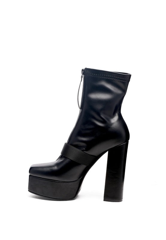 BOOMER CHUNKY HIGH BLOCK HEEL BOOTS - Brenlee The  Boutique 