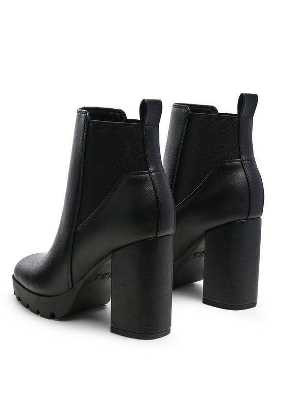 BOLT BLOCK HEELED CHELSEA BOOT - Brenlee The  Boutique 