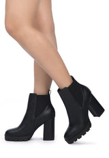 BOLT BLOCK HEELED CHELSEA BOOT - Brenlee The  Boutique 