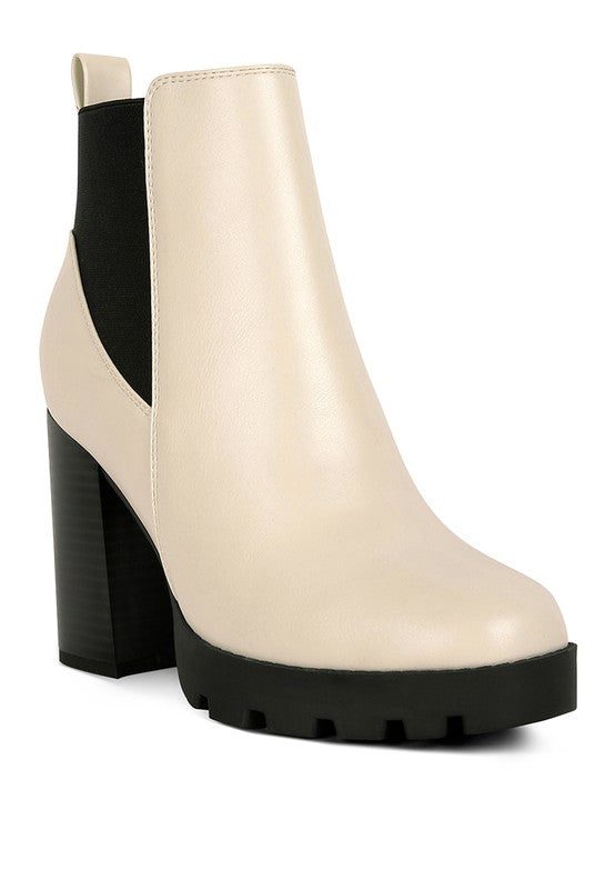 BOLT BLOCK HEELED CHELSEA BOOT - Brenlee The  Boutique 