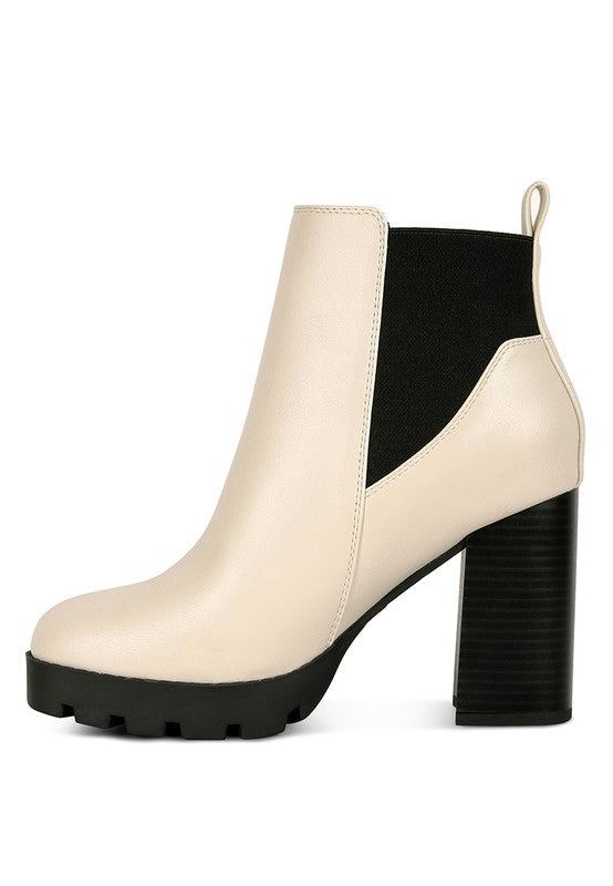 BOLT BLOCK HEELED CHELSEA BOOT - Brenlee The  Boutique 