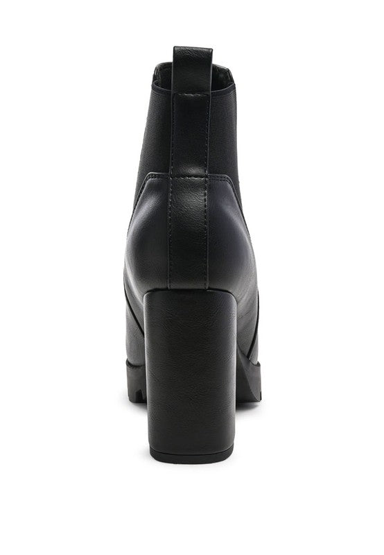 BOLT BLOCK HEELED CHELSEA BOOT - Brenlee The  Boutique 