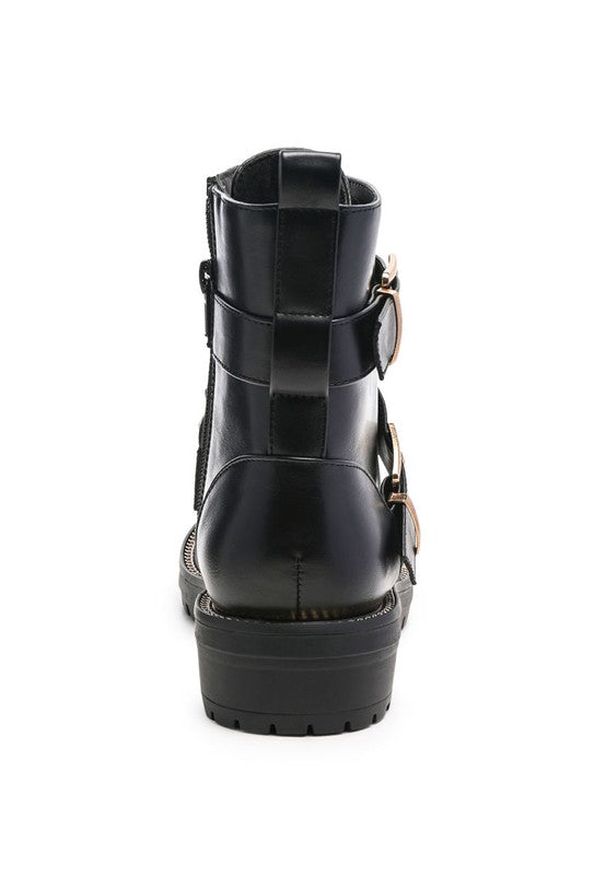 BILLY ATTA GIRL METAL CHAIN DETAIL BIKE BOOT - Brenlee The  Boutique 