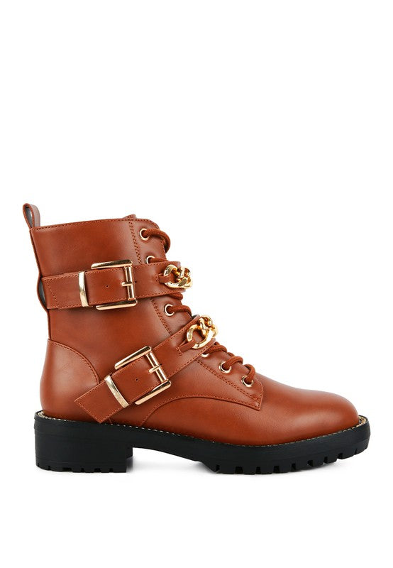 BILLY ATTA GIRL METAL CHAIN DETAIL BIKE BOOT - Brenlee The  Boutique 