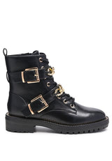 BILLY ATTA GIRL METAL CHAIN DETAIL BIKE BOOT - Brenlee The  Boutique 