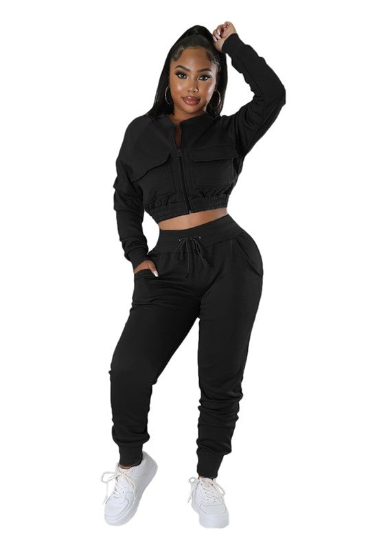 TOP TWO PIECE PANT SET - Brenlee The  Boutique 