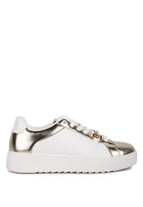 Nemo Contrasting Metallic Faux Leather Sneakers - Brenlee The  Boutique 