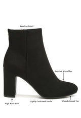 Alysia Block Heel Ankle Boots - Brenlee The  Boutique 