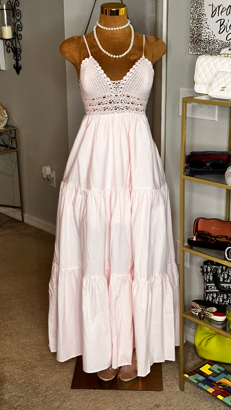 PENELOPE POWDER PINK MAXI DRESS