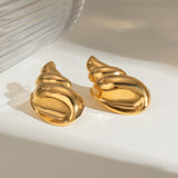 18K Gold-Plated Conch Earrings