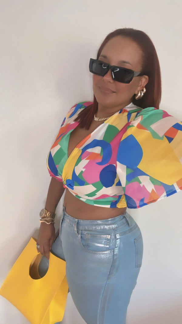 Multi  color crop top