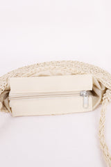 Tassel Straw Braided Strap Shoulder Bag