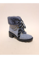 VINI-FUR COMBAT BOOTIES - Brenlee The  Boutique 