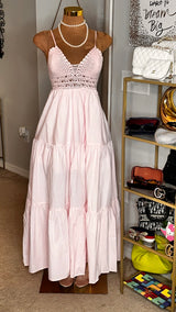 PENELOPE POWDER PINK MAXI DRESS