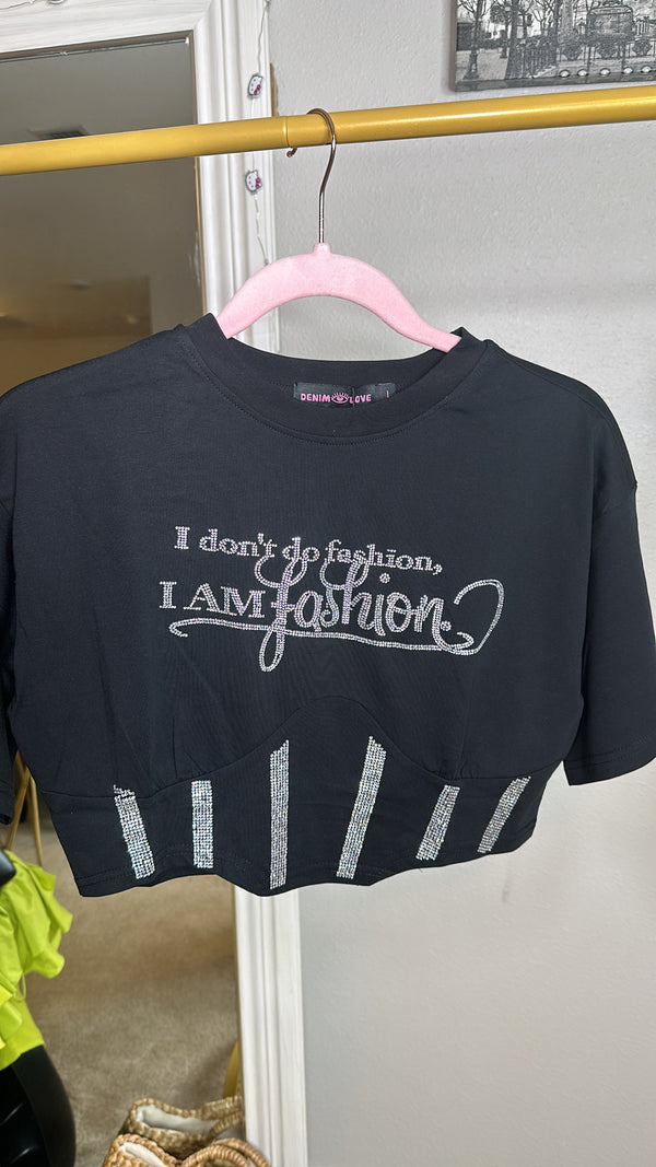 I AM FASHION CROP TOP