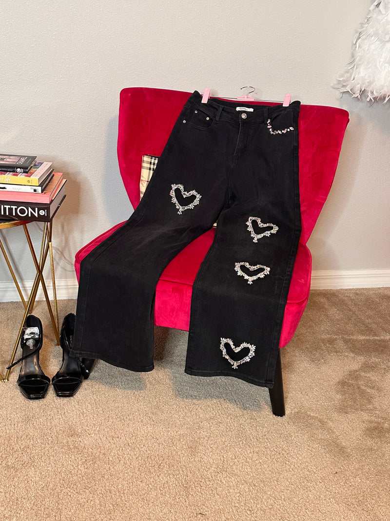 BLACK JEAN HEART COLLECTION - Brenlee The  Boutique 