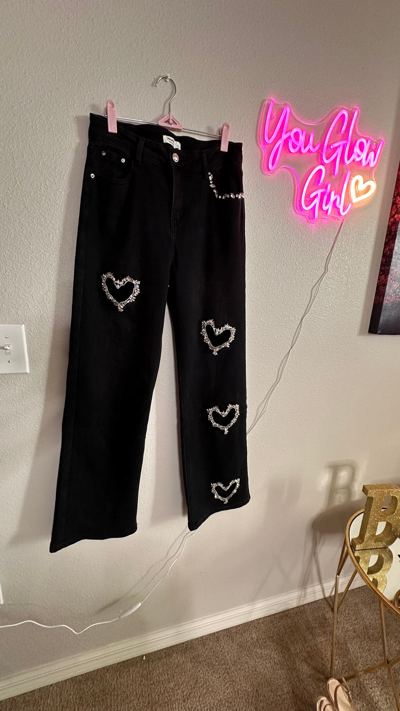 BLACK JEAN HEART COLLECTION - Brenlee The  Boutique 