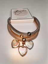 Beautiful set  of 3 tones bracelet - Brenlee The  Boutique 