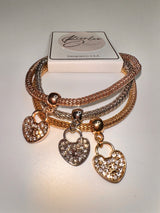 Beautiful set  of 3 tones bracelet - Brenlee The  Boutique 