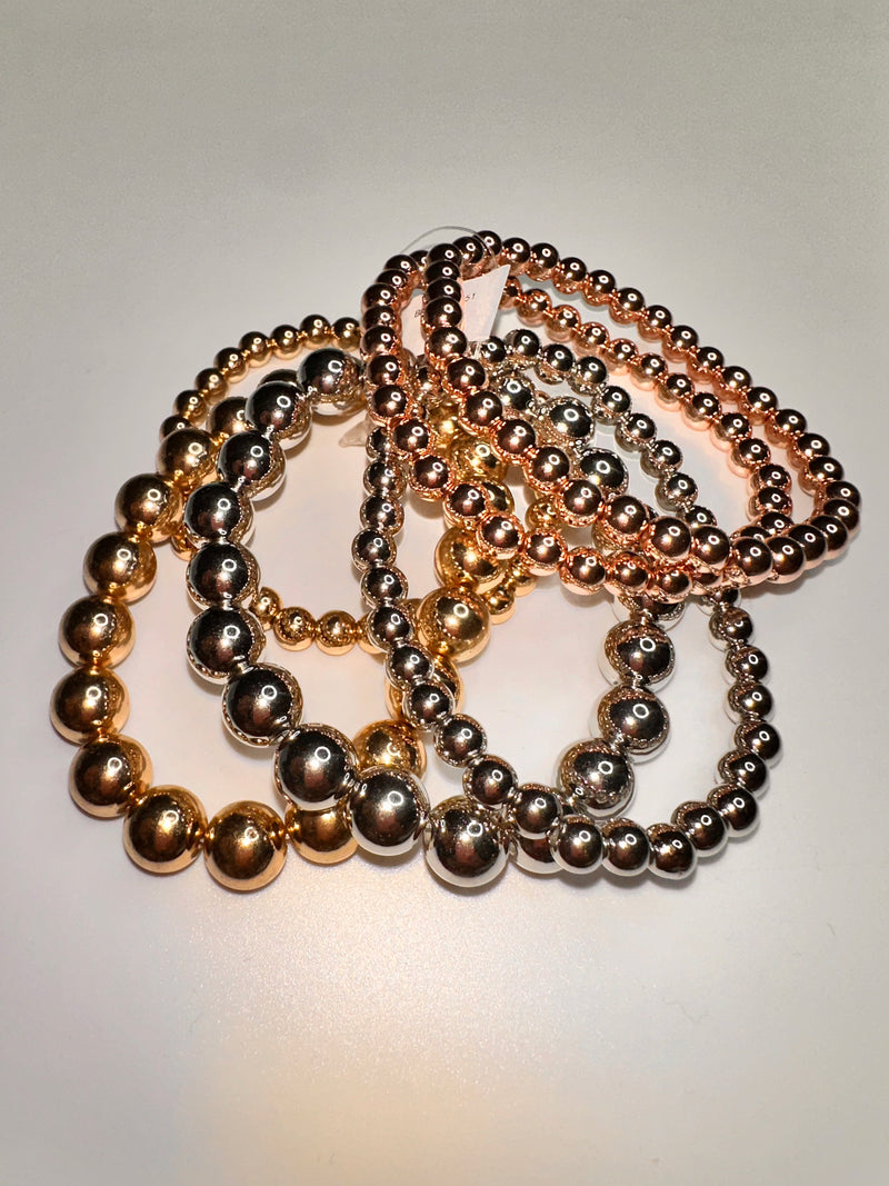 3 Metalic Tone Bracelets - Brenlee The  Boutique 