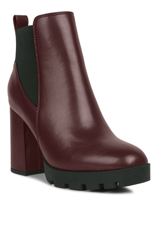 BOLT BLOCK HEELED CHELSEA BOOT - Brenlee The  Boutique 