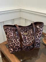 Leopard Polyester Tote Bag