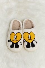 Bad Bunny Heart Print Plush Slippers