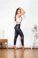 Full Size PU Leather Zip Detail Leggings - Brenlee The  Boutique 