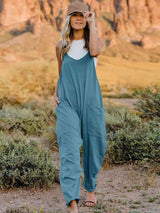 Double Take  V-Neck Sleeveless Jumpsuit with Pocket - Brenlee The  Boutique 