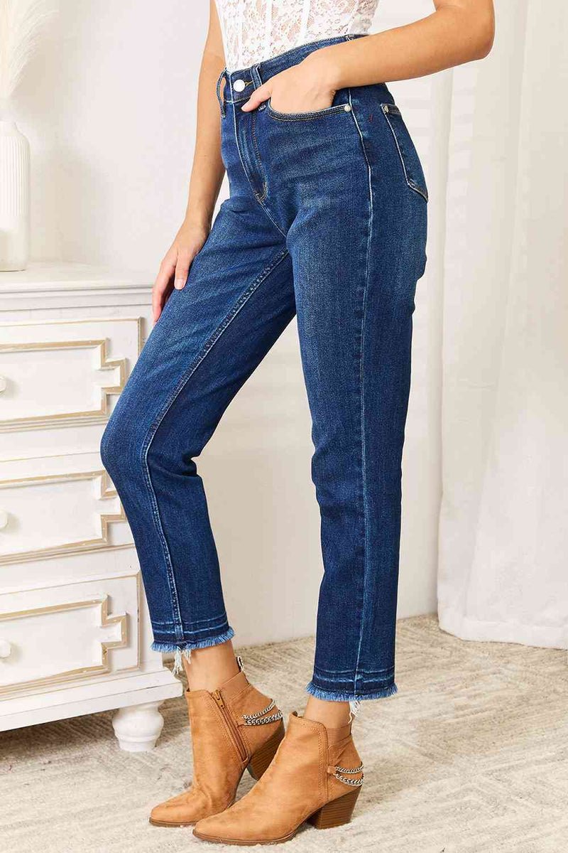 Judy Blue Full Size High Waist Released Hem Slit Jeans - Brenlee The  Boutique 