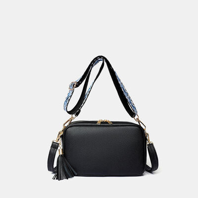 Tassel PU Leather Crossbody Bag - Brenlee The  Boutique 