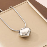 Stainless Steel Heart Pendant Necklace - Brenlee The  Boutique 