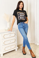 Simply Love WIFE MOM BOSS Leopard Graphic T-Shirt - Brenlee The  Boutique 