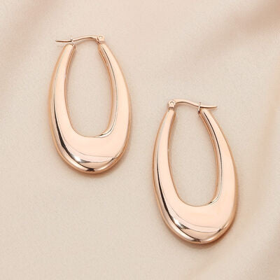 Stainless Steel Hinged Hoop Earrings - Brenlee The  Boutique 