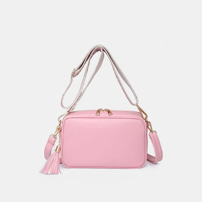 Tassel PU Leather Crossbody Bag - Brenlee The  Boutique 