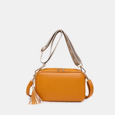 Tassel PU Leather Crossbody Bag - Brenlee The  Boutique 