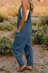 Double Take  V-Neck Sleeveless Jumpsuit with Pocket - Brenlee The  Boutique 