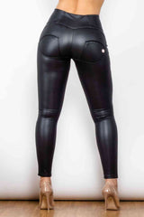 Full Size PU Leather Zip Detail Leggings - Brenlee The  Boutique 