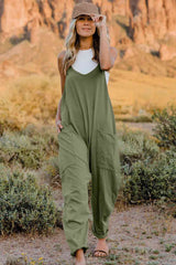 Double Take  V-Neck Sleeveless Jumpsuit with Pocket - Brenlee The  Boutique 