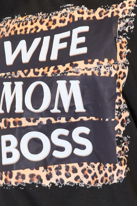 Simply Love WIFE MOM BOSS Leopard Graphic T-Shirt - Brenlee The  Boutique 