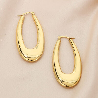 Stainless Steel Hinged Hoop Earrings - Brenlee The  Boutique 