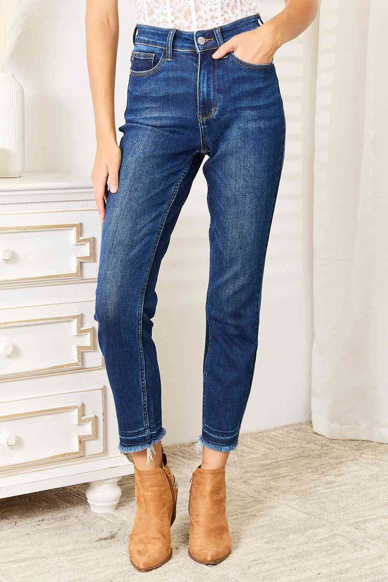 Judy Blue Full Size High Waist Released Hem Slit Jeans - Brenlee The  Boutique 